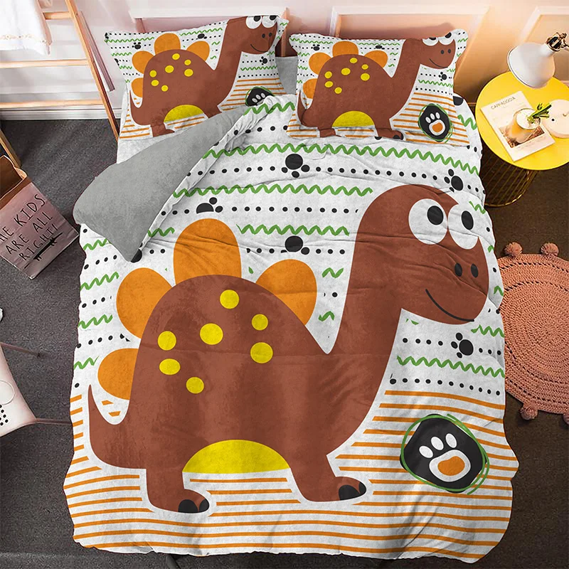 Постельное белье с животным динозавром для мальчиков детские постельные