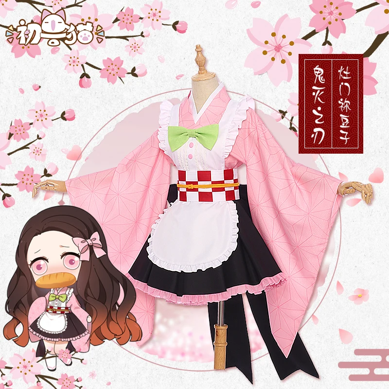 Хит, костюм горничной Kimetsu no Yaiba Muzan/Shinobu/Mitsuri/Nezuko/Kanawo, Рождественский Костюм
