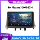 Мультимедийный видеоплеер на Android 10,0 для Renault Megane 3 Fluence 2008-2014, GPS-навигация, 2 Din, автомагнитола, стерео, головное устройство