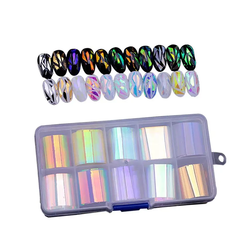 20 рулонов наклеек для ногтей креативные Цветочные наклейки искусственные