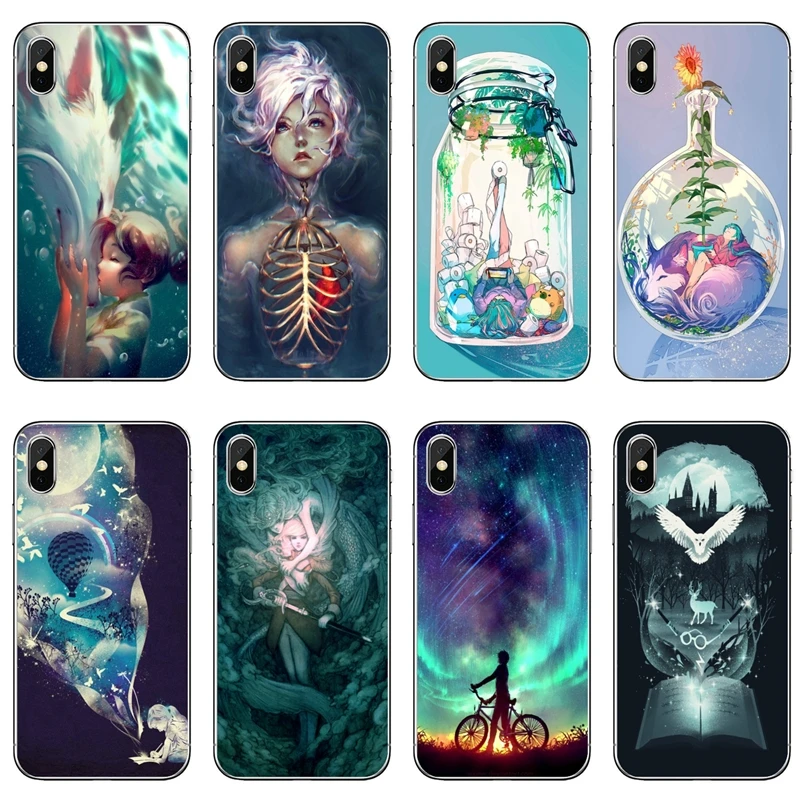 Фантазия искусство аниме девушка аксессуары чехол для телефона Samsung Galaxy J7 J5 Prime pro