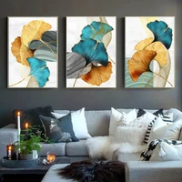 gatyztory 3pcs paint by numbers for adults ginkgo leaf landscape handpainted oil painting canvas diy gift home decor 40%c3%9750cm