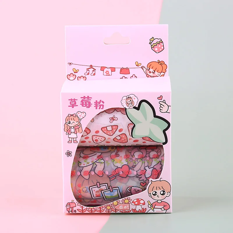 

2Pcs Multi-color Washi Tape Kawaii Cartoon Scrapbooking Decorative Adhesive Tapes Paper Creative Japanese Stationery Sticker
