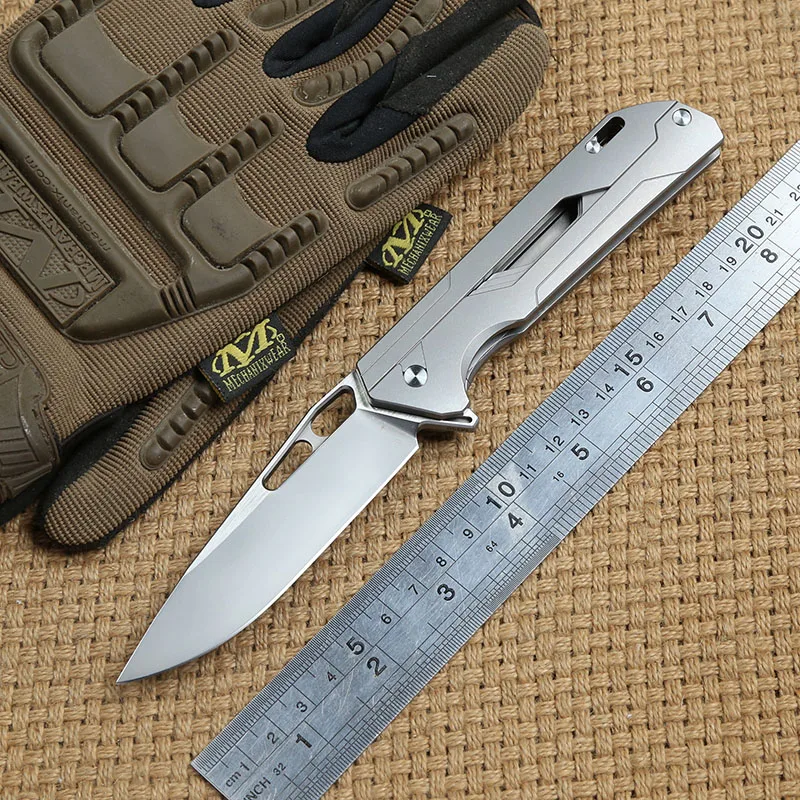 Тактический складной нож DICORIA SUECX Flipper лезвие M390 шарикоподшипник титановая ручка