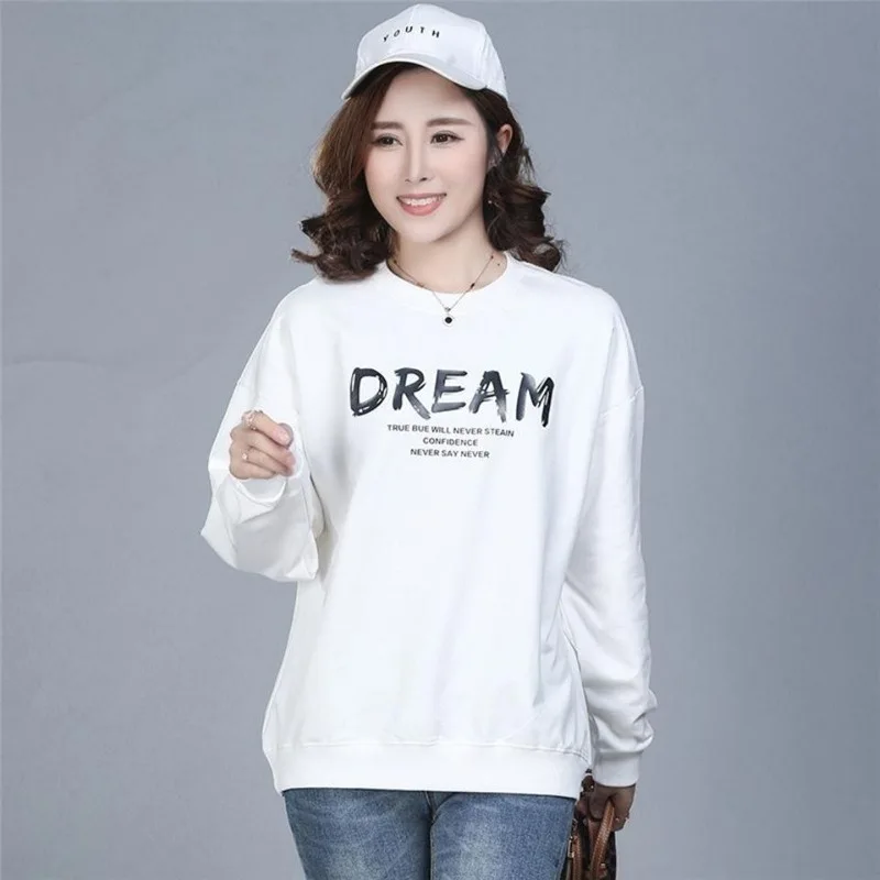 

2021 Spring and Autumn New Women's Sweater AMI Embroidered Crew Neck Shirt Harajuku Loose Pullover Long Sleeve Lovers Shirt
