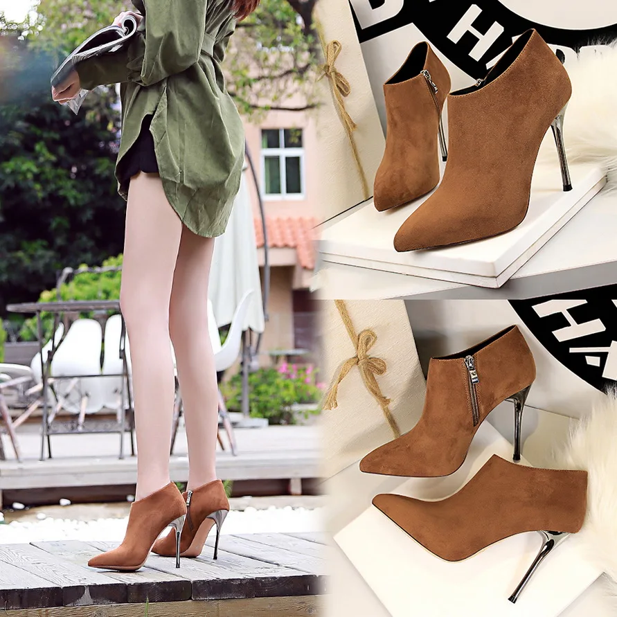 Сезон осень-зима Женские сапоги в европейском стиле модная женская обувь на