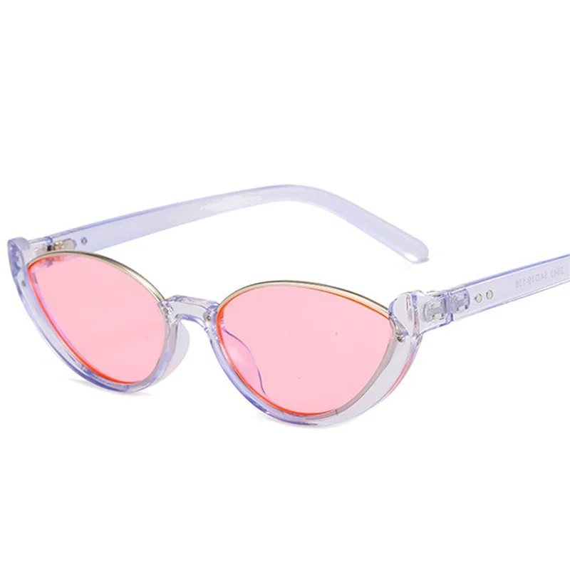 

Retro Cat Eye Women Sunglasses Fashion Designer Champagne Purple Shades UV400 Men Trending Sun Glasses