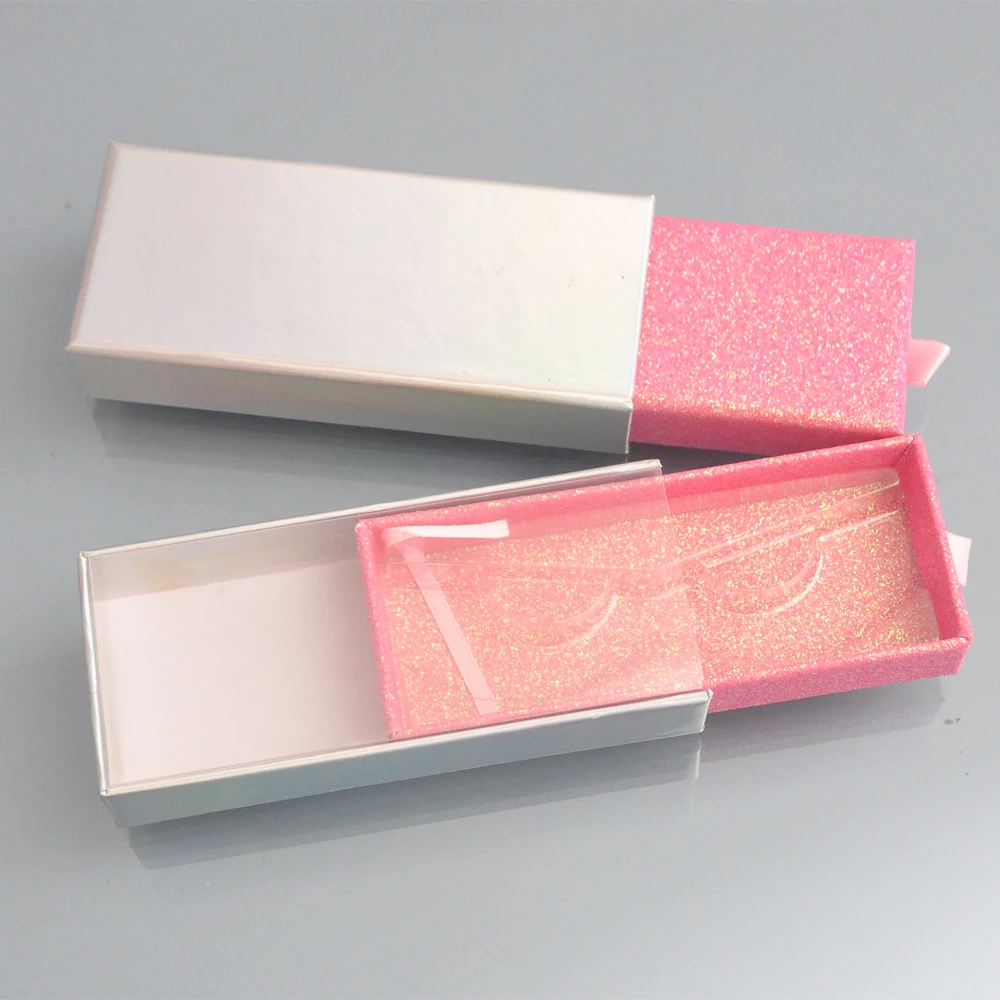 

Wholesale False eyelash packaging box lash Drawer eyelashes box package custom logo faux cils 25mm mink eyelashes Makeup cases