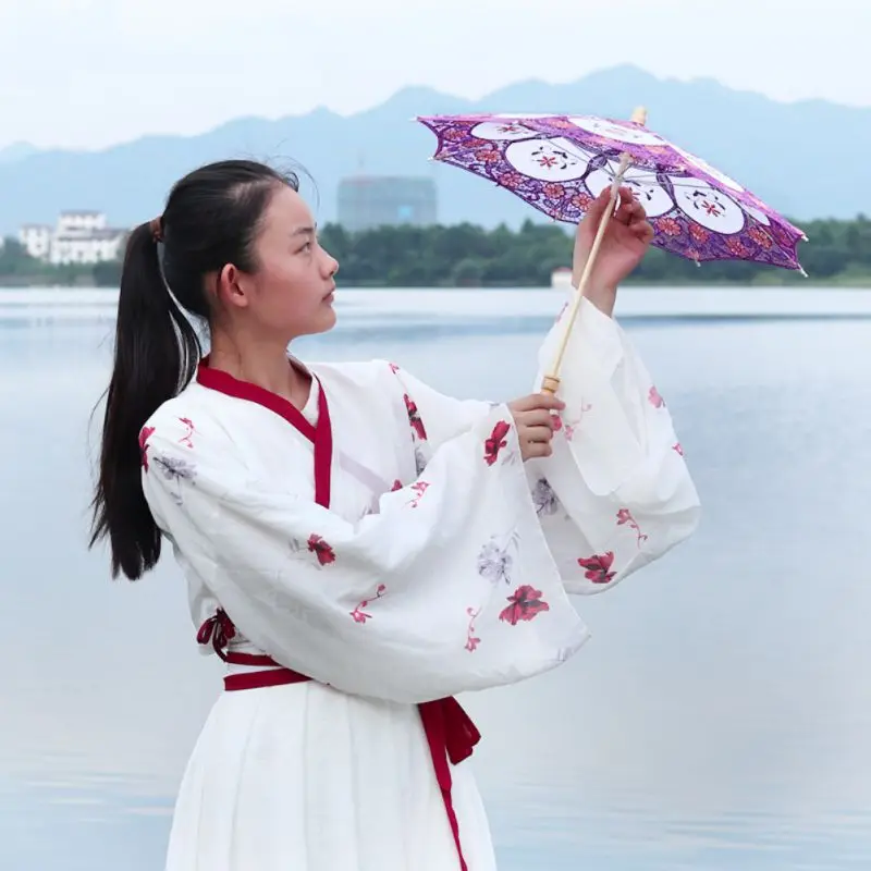 Small Decorative Umbrellas With Wood Handle Shooting Parasol Party Costume Accessories Cosplay Props For Children | Дом и сад