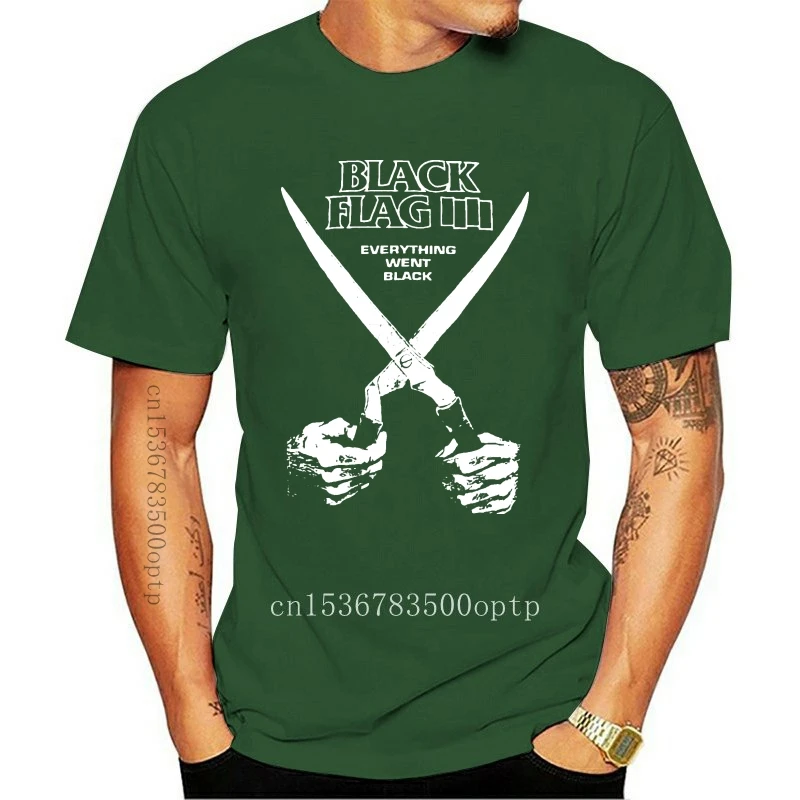 

Новая Винтажная футболка с черным флагом-черная футболка с принтом S-5XL