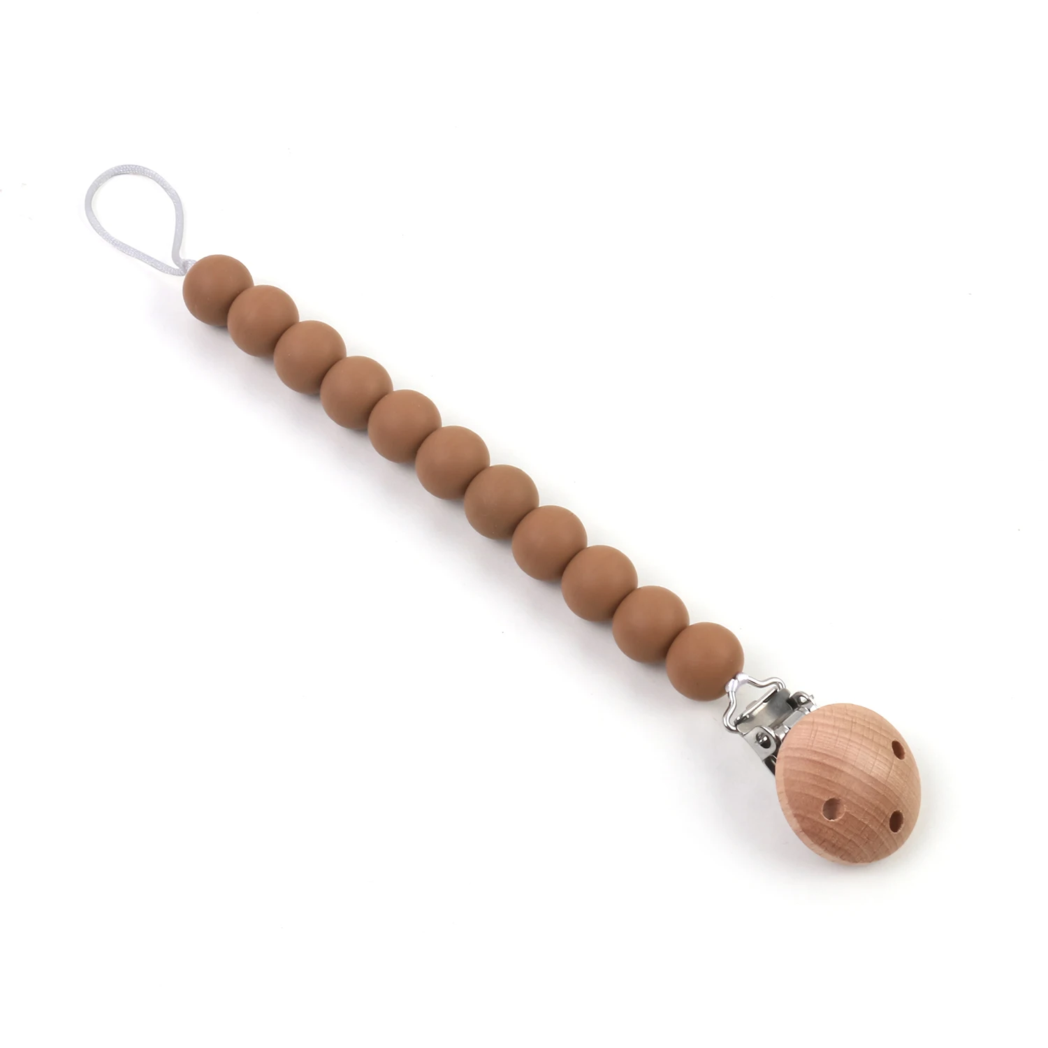 

Силиконовый держатель для соски-пустышки с деревянным зажимом