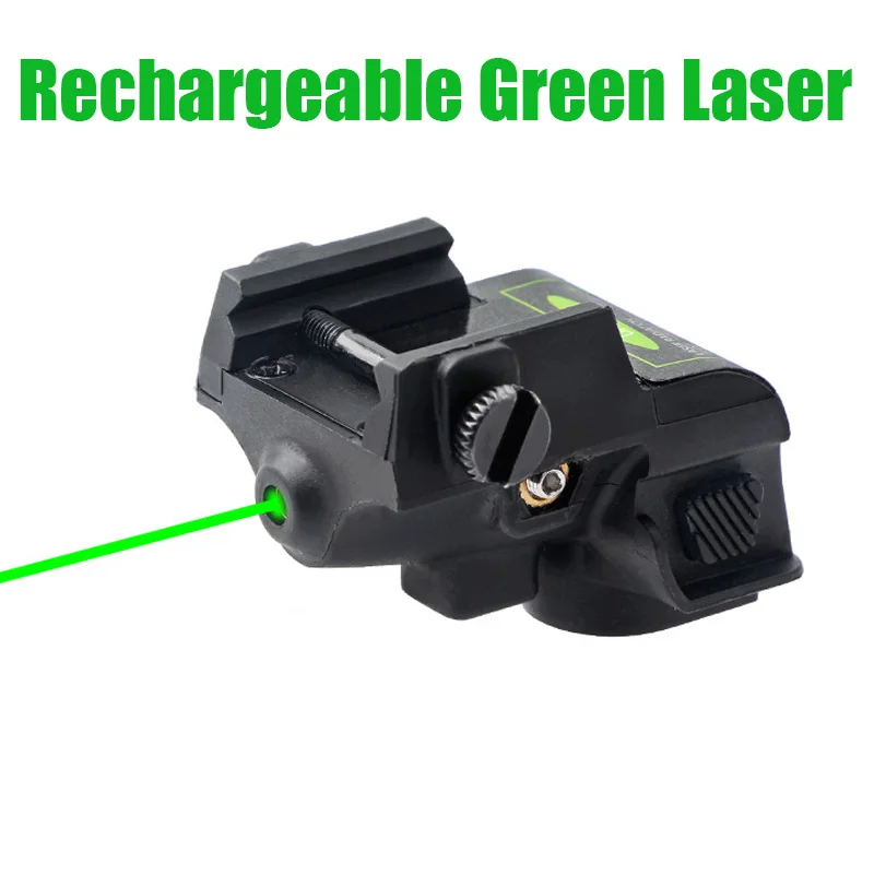 

Tactical Military Rechargeable Pistol Mini Green Laser Sight for Glock 17 Hunting Rifle Glock Colt 1911 Laser Fit Picatinny Rail
