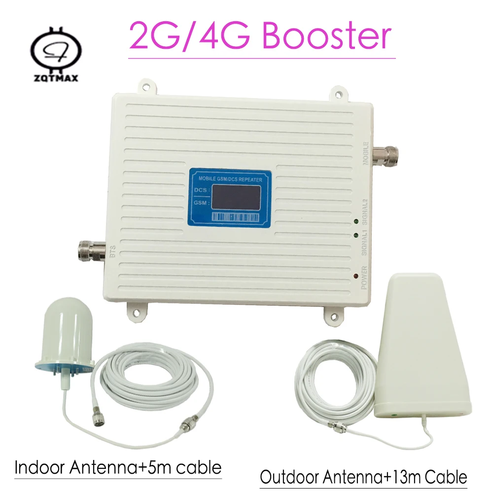 ZQTMAX GSM 900 4G LTE 1800 (FDD Band 3) двухдиапазонный ретранслятор 70 дБ усиление DCS усилитель