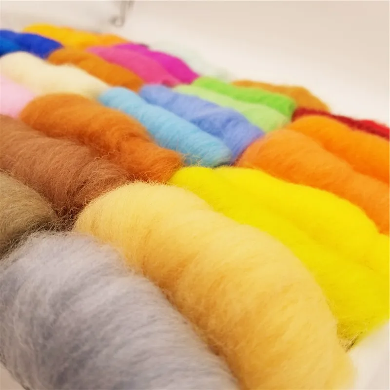 Шерстяное волокно для вязания мягкая игла игл игрушки и мокрого валния рукоделие