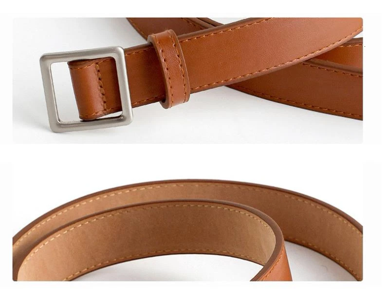 

Female Deduction Side Gold Buckle Jeans Wild Belts For Women Fashion Students Simple New Pin Buckles Belt