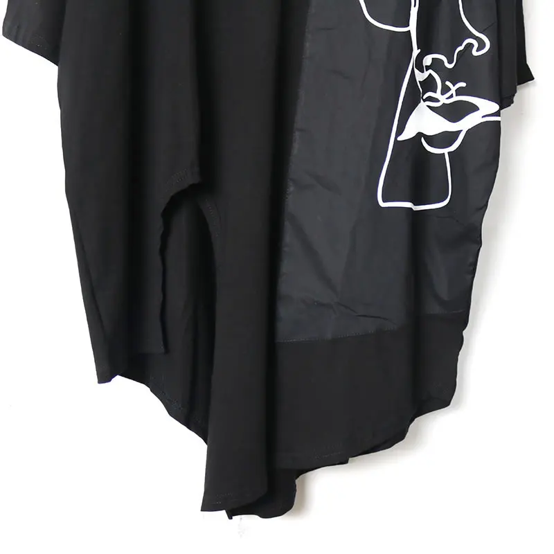 Ассиметричная женская футболка XITAO Модный пуловер