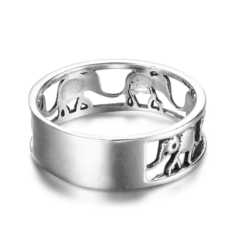 

FDLK 2019 Women Retro Zinc Alloy Elephant Ring Lucky Simple Cute Animal Ring Wedding Jewellery Accessories