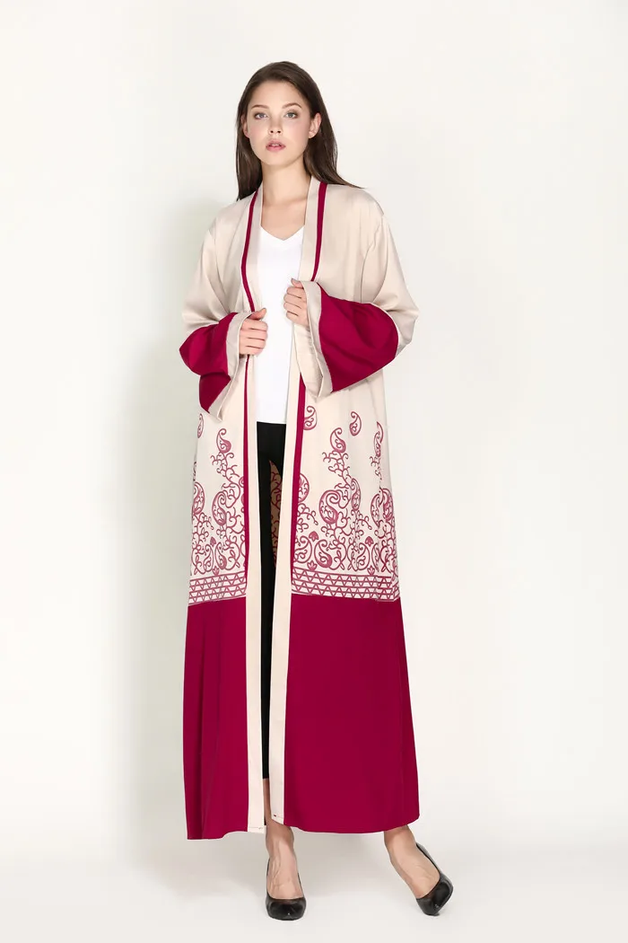 Женский кардиган мусульманское платье с цифровым принтом арабское женское