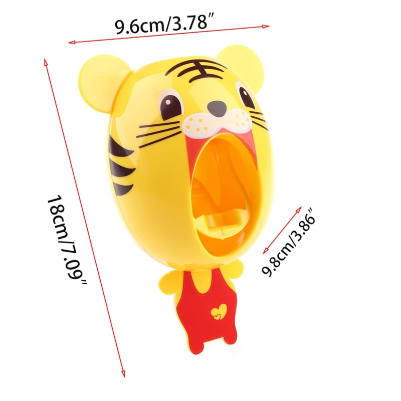 

SKTN 1PCS Powerful suction cup automatic cartoon toothpaste squeezer bathroom household toothbrush holder for children