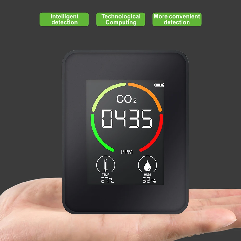 

Air Monitor CO2 Carbon Dioxide Detector Greenhouse Warehouse Air Quality Temperature Humidity Monitor Fast Measurement Meter