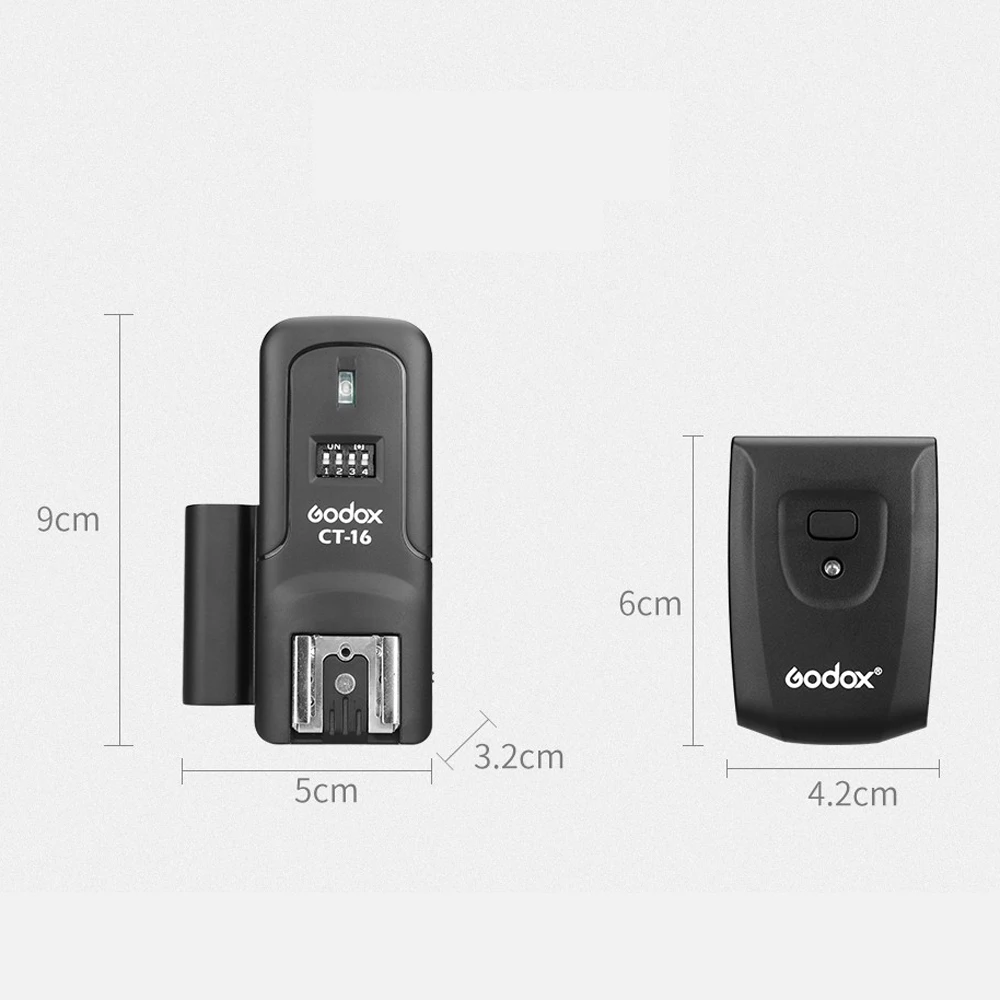 Godox CT-16 16 каналов беспроводной Радио вспышка триггер передатчик + 2x приемник набор