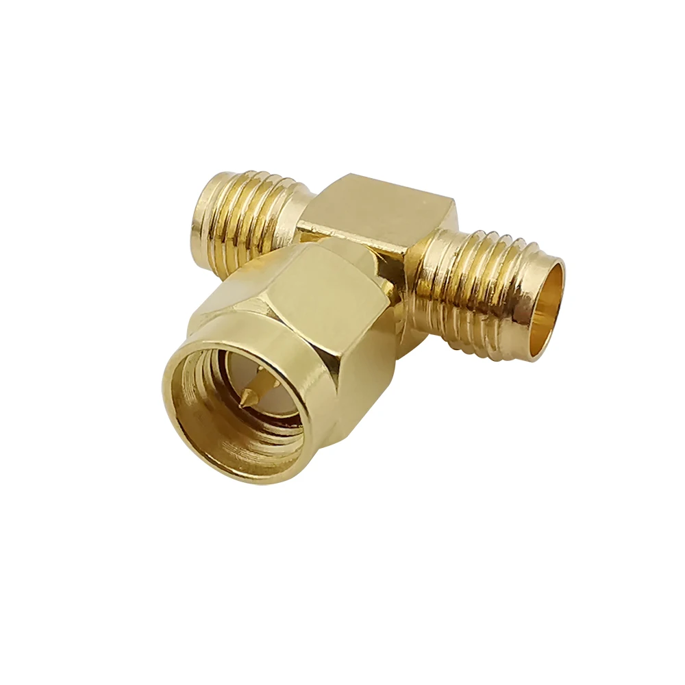 

1 шт. SMA штекер двойной SMA тройник коаксиальный адаптер Т-образный SMA разветвитель разъем для антенн вещания радио Wi-Fi