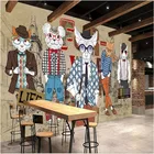 Каракули ручной нарисованный мультфильм мужская одежда магазин промышленный Декор Фон настенная бумага персональная 3D настенная бумага настенная ткань
