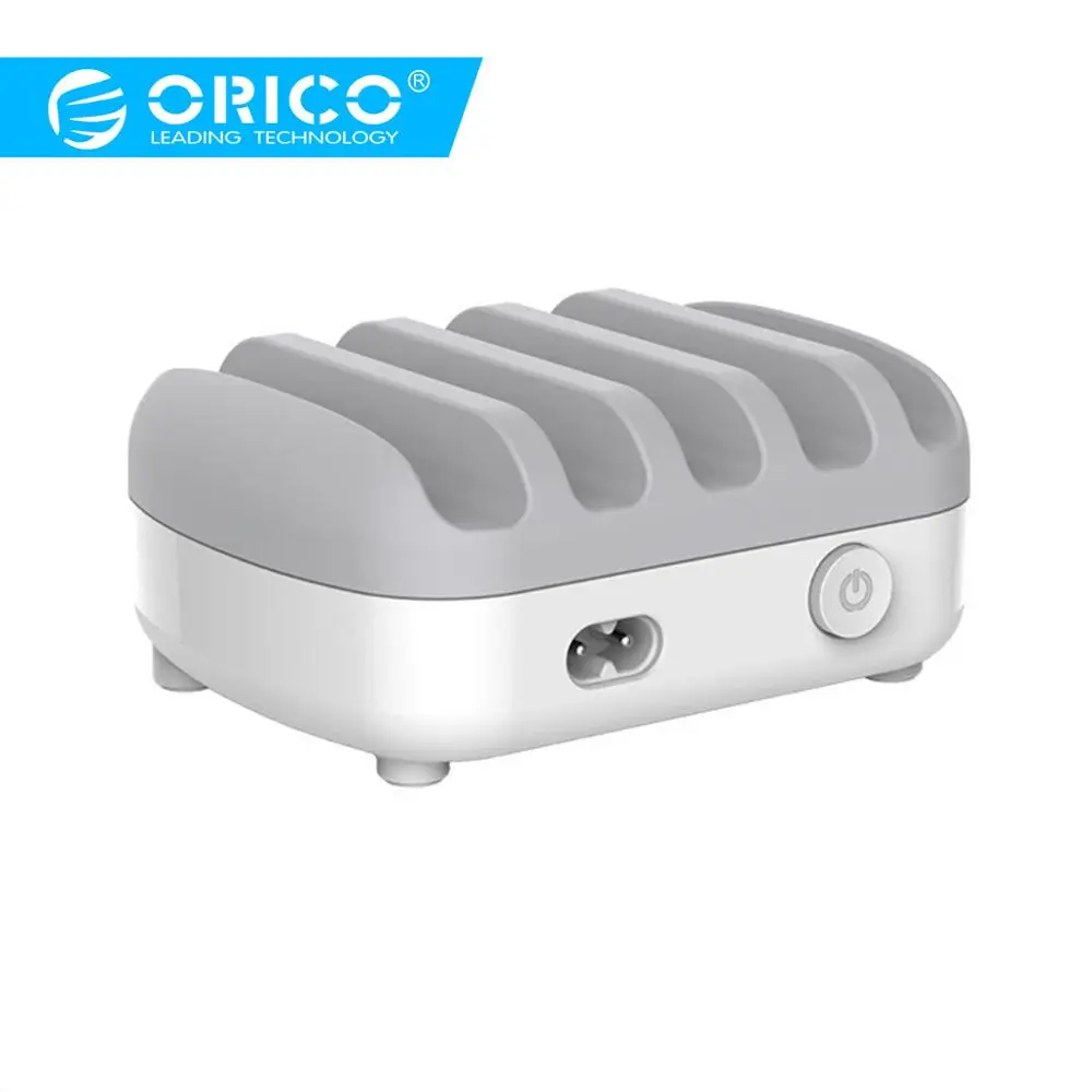 ORICO USB зарядное устройство 5 портов 5 в 2,4 А 40 Вт зарядная станция Настольный смартфон планшет зарядное устройство с подставкой для iphone 7 plus зарядное устройство