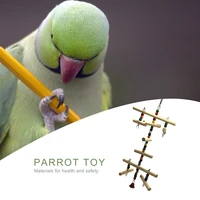 parrot cage chew bite toy lightness and portability no space occupy bird colorful bead hanging toys budgie climbing ladder