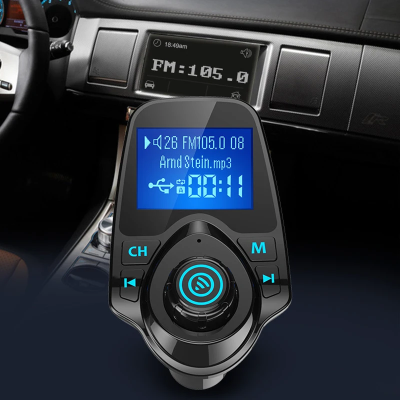 Bluetooth Автомобильный MP3 плеер fm передатчик аудио адаптер приемник беспроводной