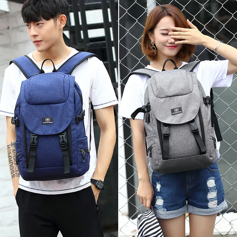 Мужская сумка через плечо с usb зарядкой рюкзак в Корейском стиле молодежная