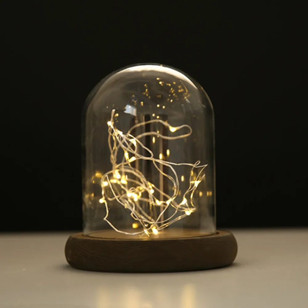 DIY empty snow globe Factory direct custom immortal flower glass cover creative crafts decoration transparent vase 10cm |