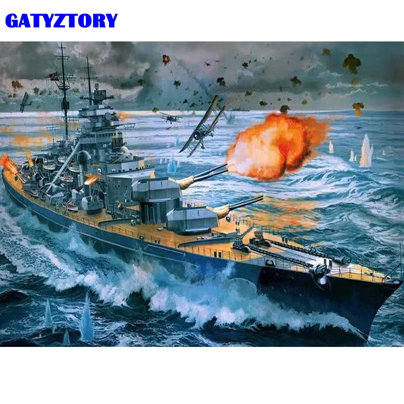 GATYZTORY рамка DIY картина по номерам пейзаж на стену Акриловая Раскраска для