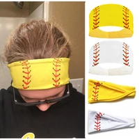 new cotton yoga baseball hairband bandage women headpiece running stretch hair band elastic folds wide softball sport headbands