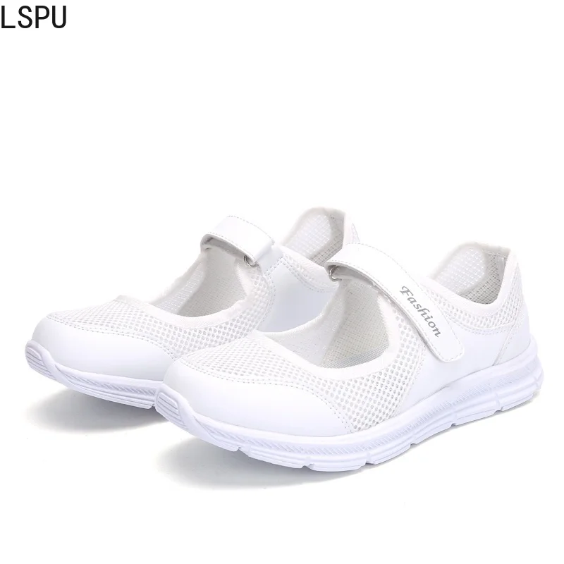 

Summer sandals soft soles portable Sneakers walking shoes flat soles for women breathable shoes for elder mothers