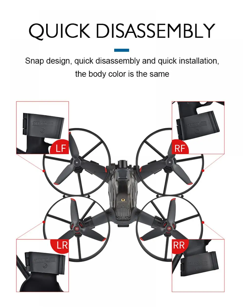 Защита для пропеллера дрона DJI FPV интегрированные защитные кольца пропеллеров