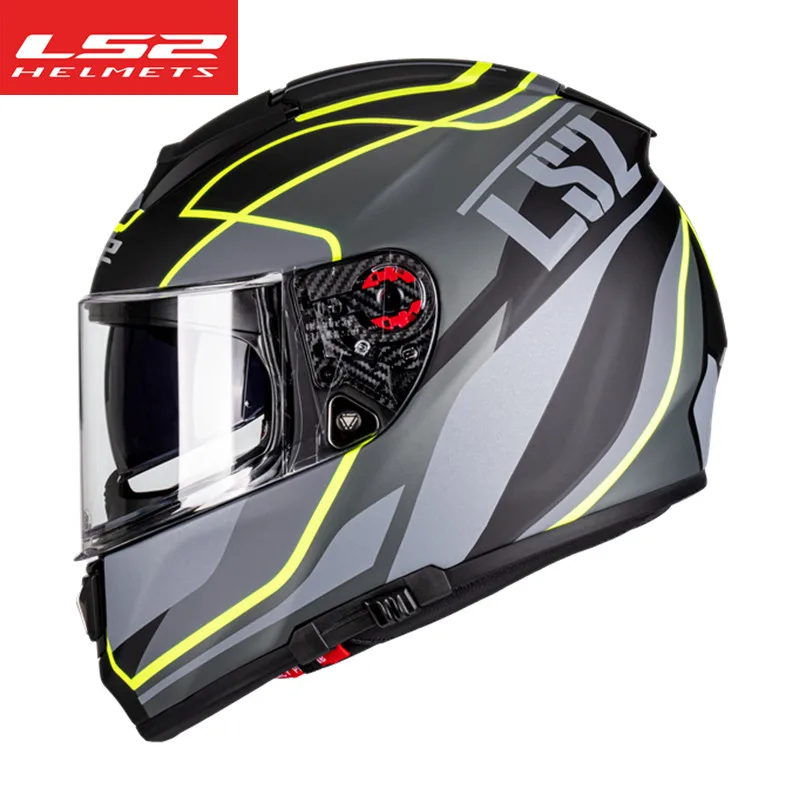 

LS2 FF397 Vector Evo Fiber Glass Full Face Motorcycle Helmet Man Women Racing Double Shields Racing Capacete Helmets Casco Moto