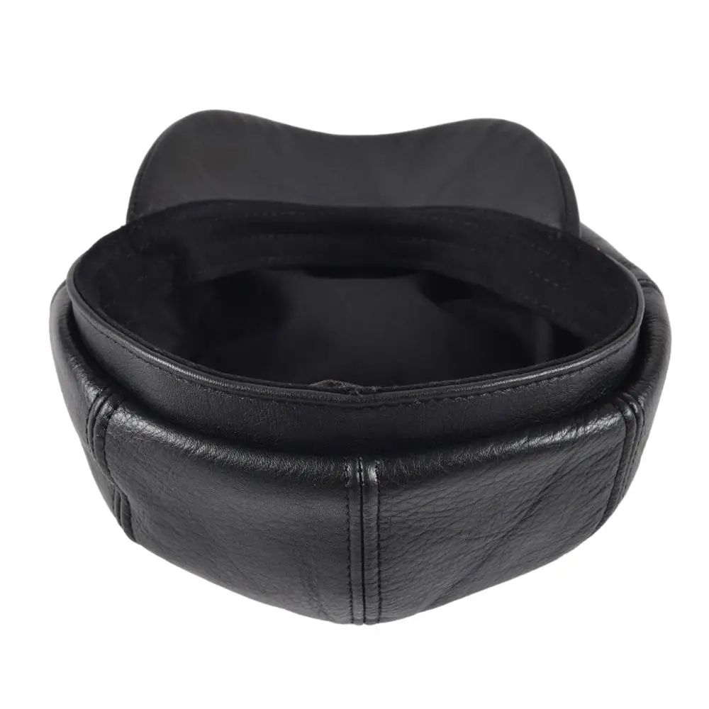 VOBOOM Leather Newsboy Cap Men Baker Boy Bandit Apple Eight Piece Caps Panel Cabbie Jay Gatsby Fisherman's Hat 115 | Аксессуары для