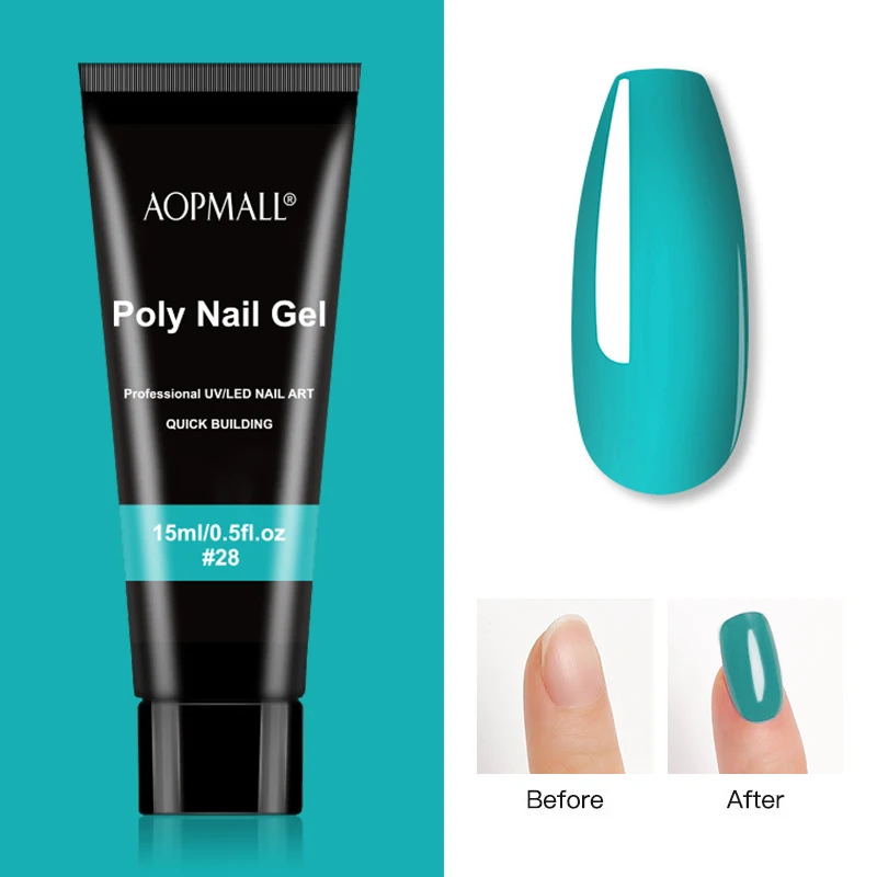 

7 Color Poly Nail Gel 13Pcs Starter Nail Kit For Manicure Nail Extension Kit Varnish Fast Dry Poly Nail Gel Tool