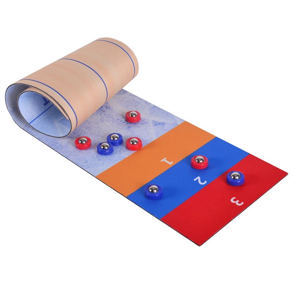 

Shuffleboard Game Outdoor Table Top Gathering Adults Curling Bowling Sports Family Party Rollers Mini Indoor Portable Kids