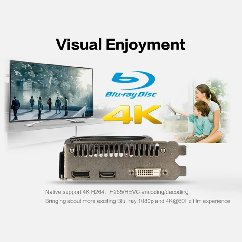 Yeston RX550--4G D5 Graphics Cards Radeon Chill 4GB Memory GDDR5 128Bit 6000MHz DP1.4HDR+HDMI2.0b+DVI-D Small Size GPU