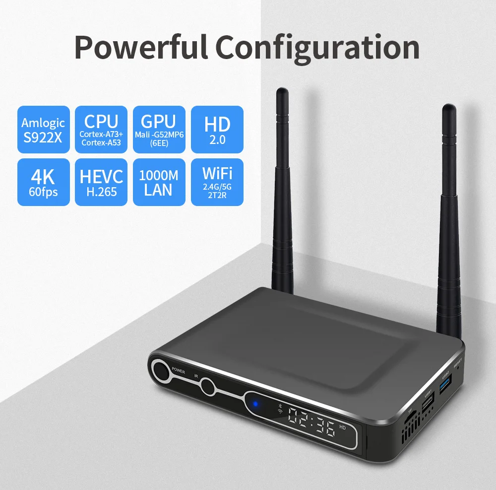 S922X Android 9 0 Smart TV Box Amlogic DDR4 4 ГБ ОЗУ 64 Гб ПЗУ Dual WiFi 1000 м LAN BT4.2 4K HD Домашний медиаплеер