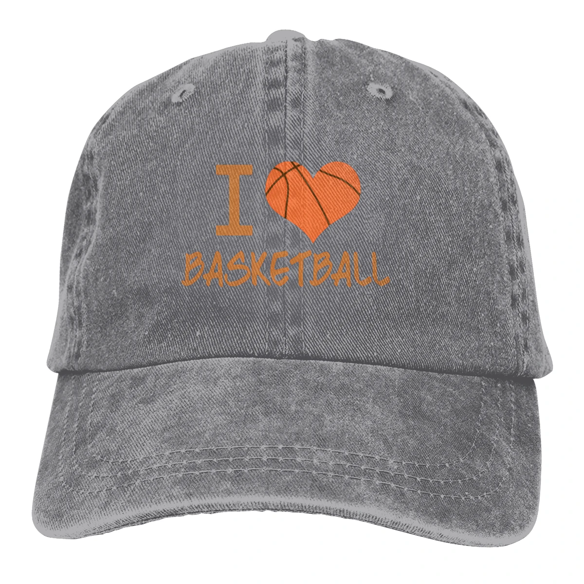 

I Love Basketball Hats For Men Women Fashionable Adjustable Baseball Cap Vintage Dad Hats