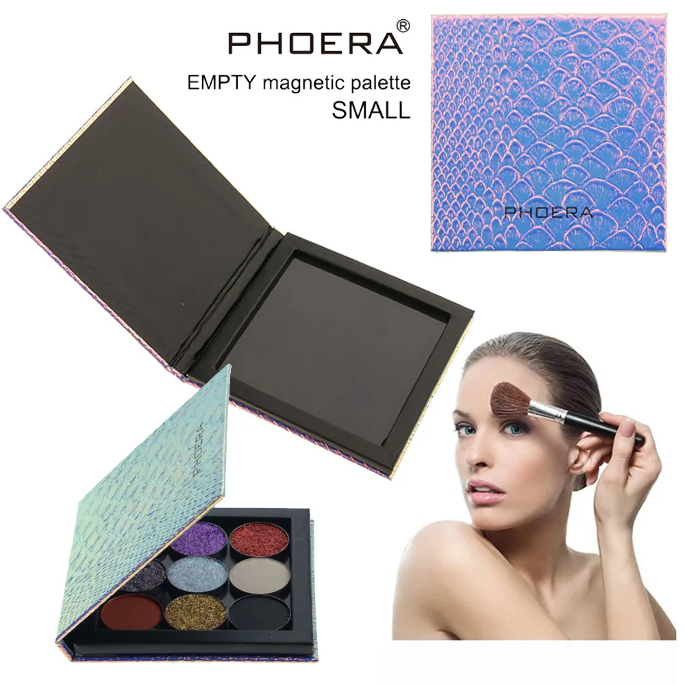 PHOERA блеск Тени для век Палитра пустая Магнитная палитра макияж панель палитры