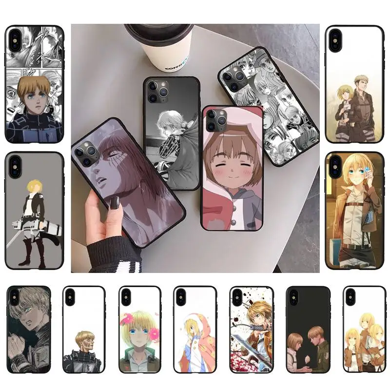 

YNDFCNB Arlert Attack on Titan Phone Case for iPhone 11 12 13 mini pro XS MAX 8 7 6 6S Plus X 5S SE 2020 XR case