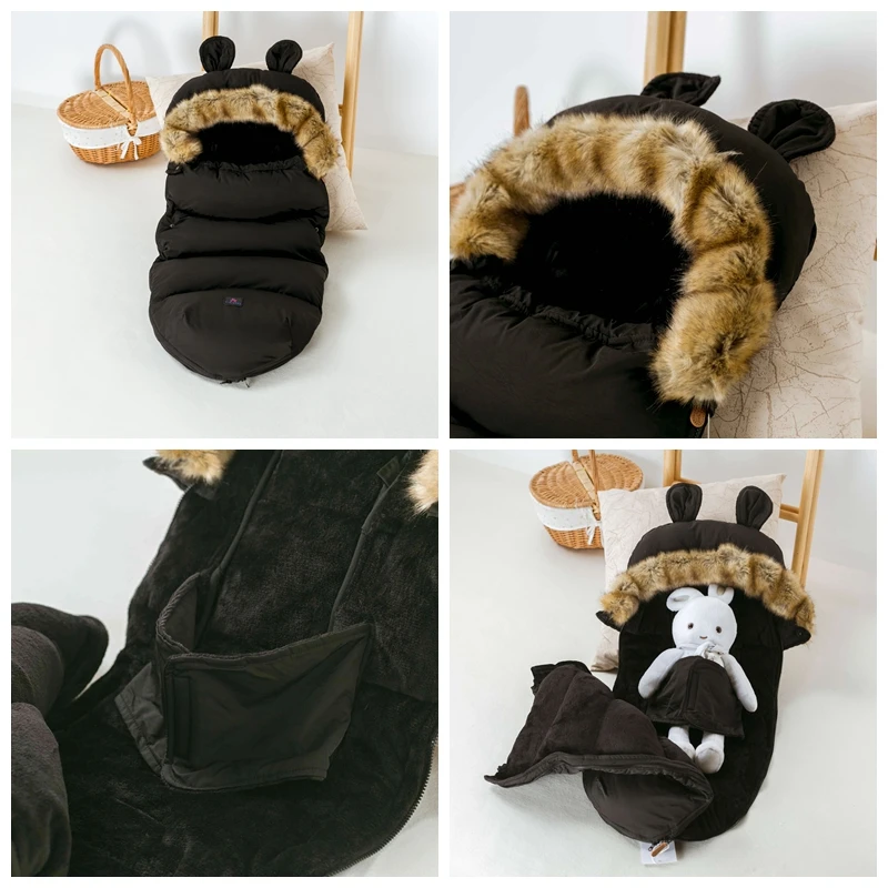 2020 конверты для коляски новорожденных комбинезон зимний ветрозащитный флисовый