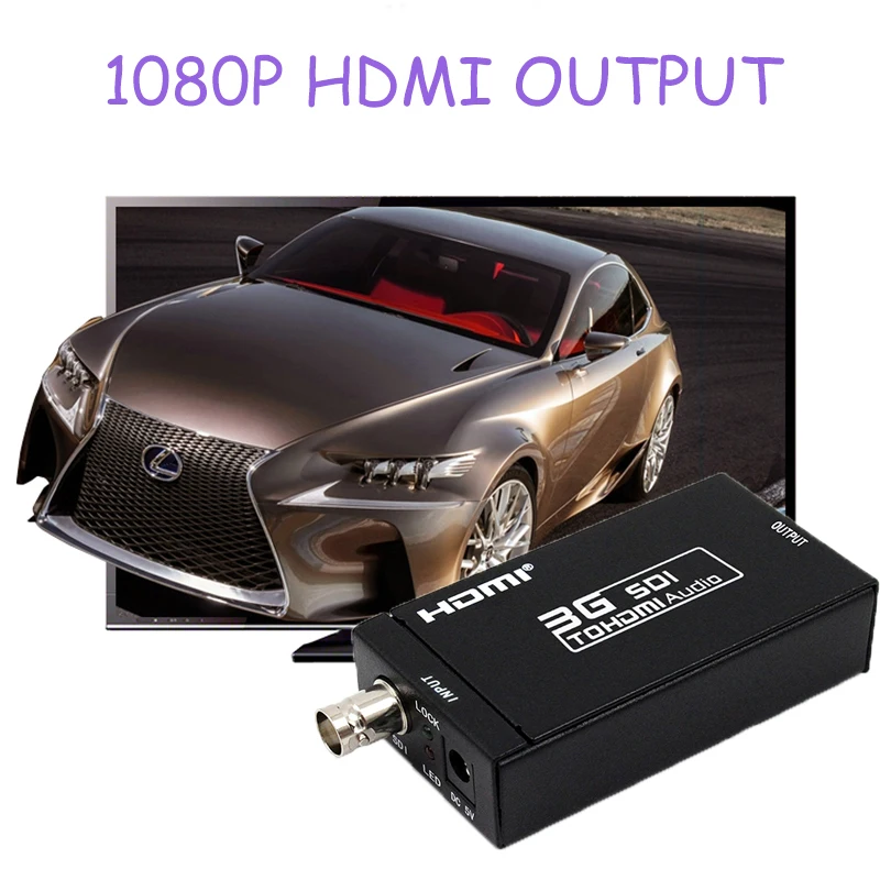 2 шт. адаптер SDI для видеосъемки 3G в HDMI 720p/1080p конвертер со встроенным аудио| |