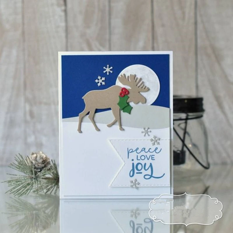 Металлические режущие штампы и Скрапбукинг для бумажного изготовления лося