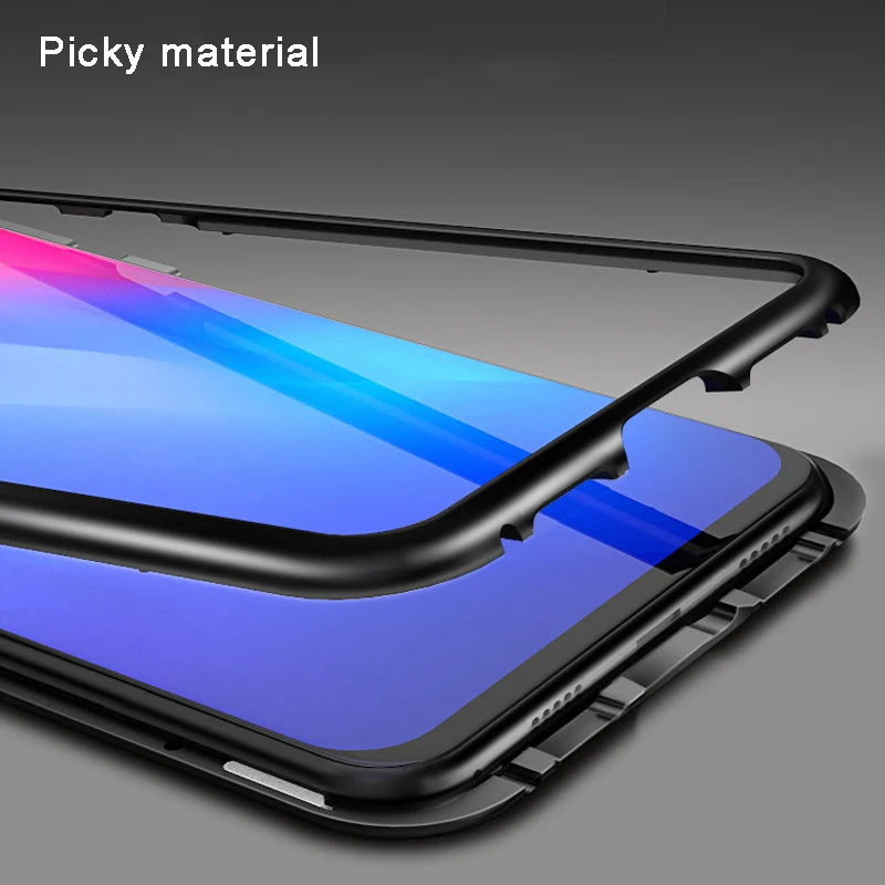 Роскошные 360 магнитные поглощающие телефонные чехлы для Red mi Note 7 6 5 Pro 6A Pocophone F1 Mi 8