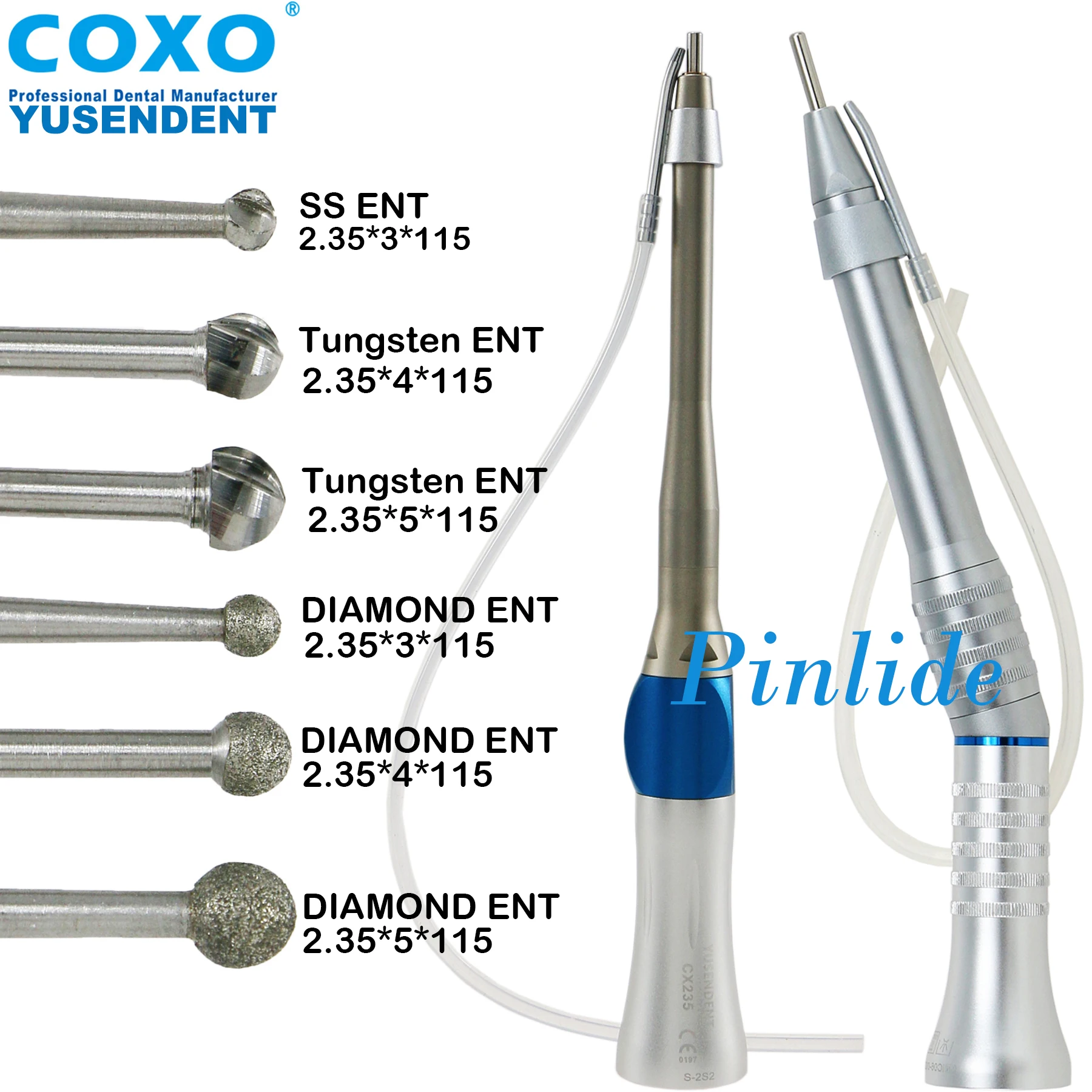 

COXO Dental Micro Surgery Surgical Operation Straight /20° Contra Angle Handpiece CX235 2S/2S2 ENT Bur